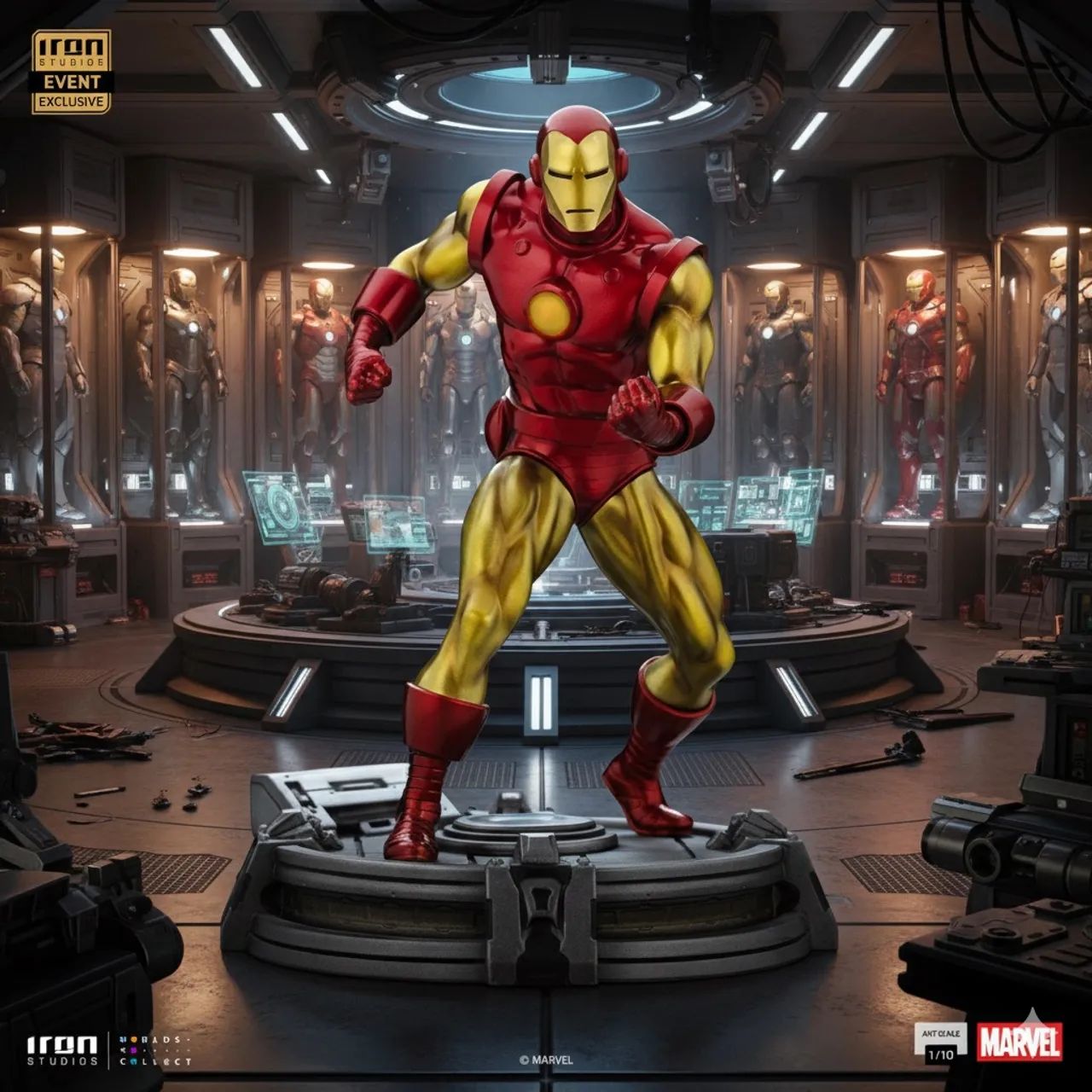 Iron man EXCLUSIVO CCXP25 Marvel Comics - Art Scale 1/10 Iron