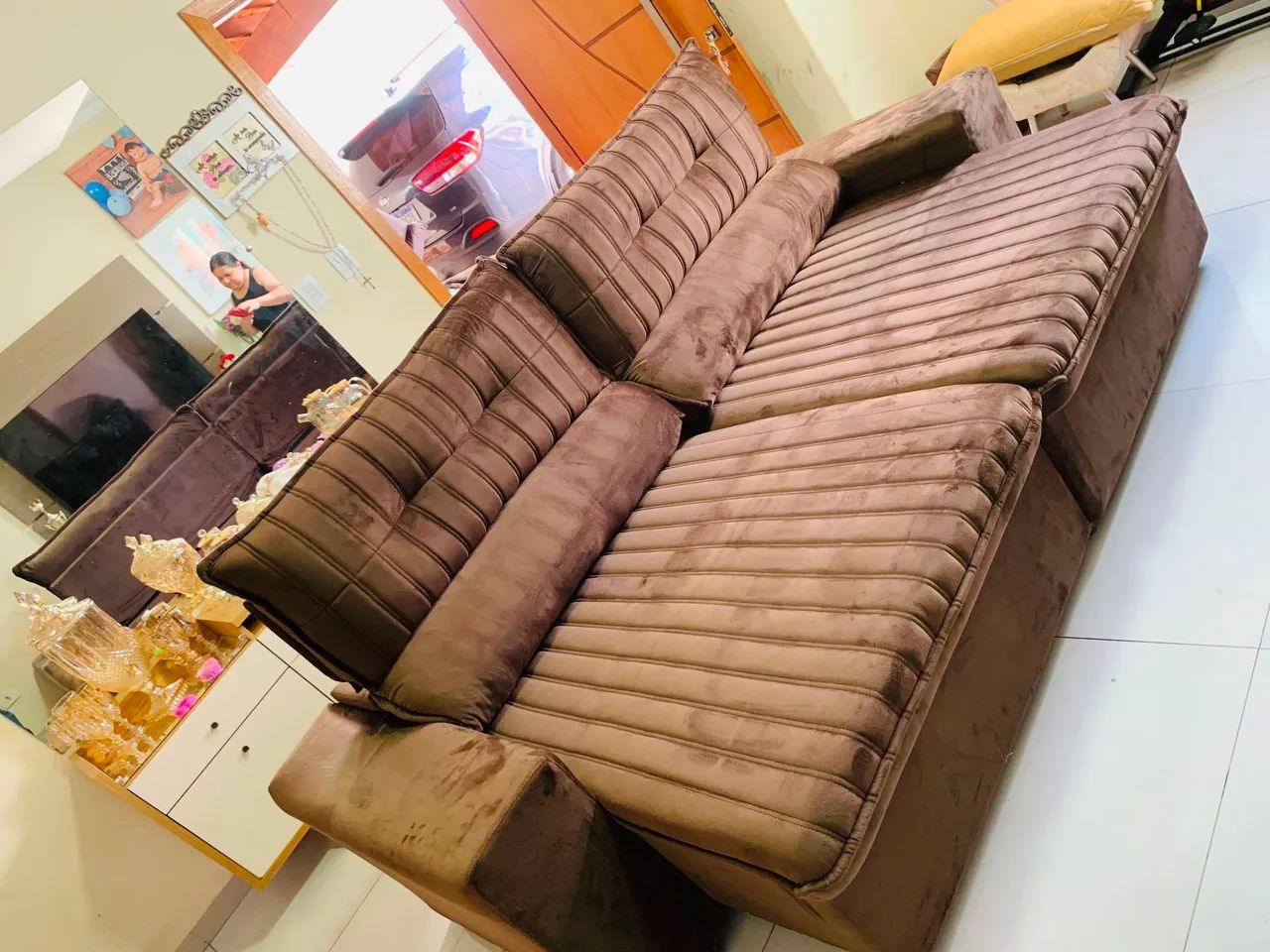 SOFA RETRÁTIL E RECLINÁVEL GRANDE  - Foto 2