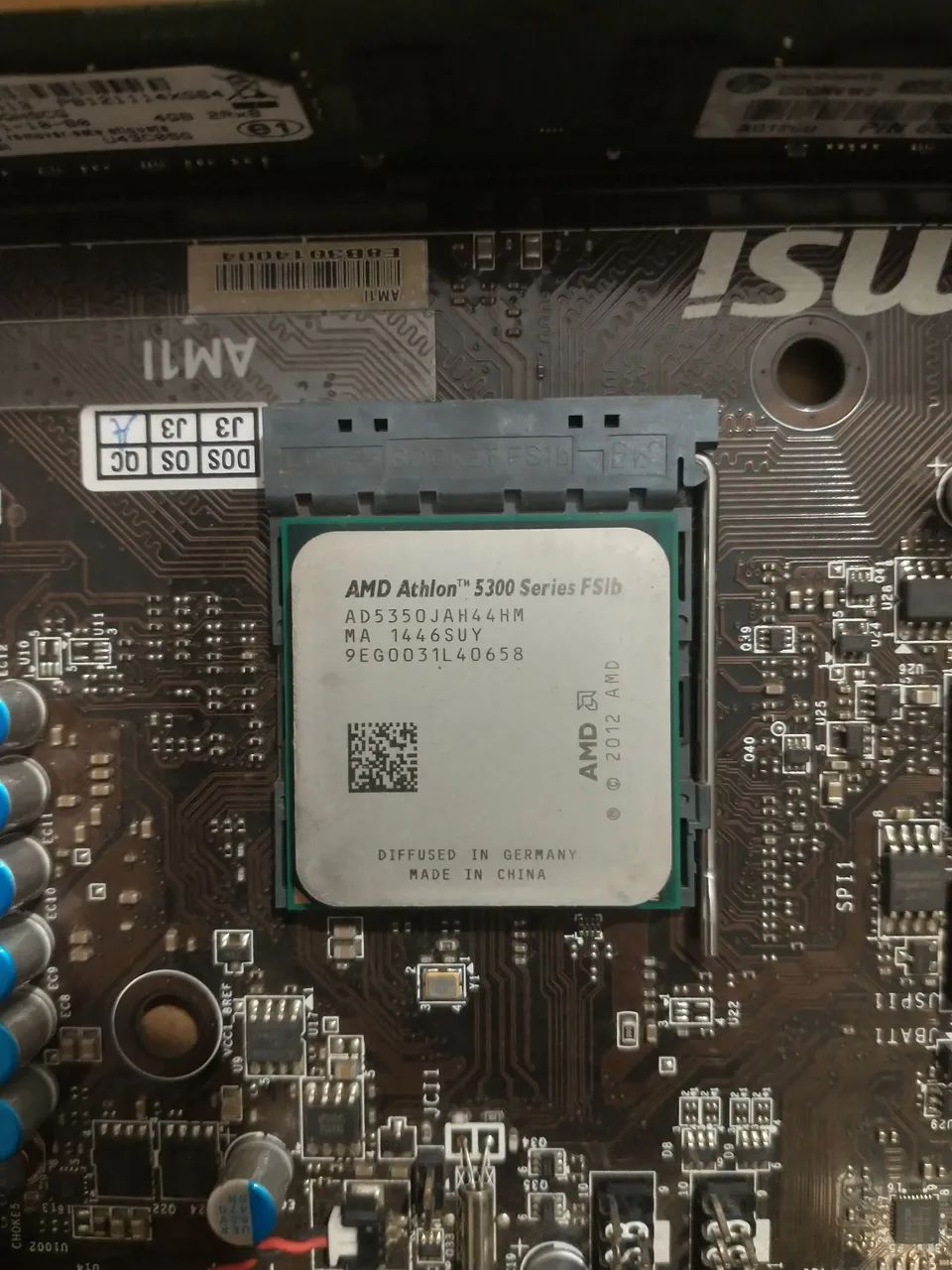 AM1H-ITX+Athlon 5350+メモリ8g + jonsbo U2 Kit AMD am1 Athlon 5350, placa MSI AM1I mini ITX mais 8GB DDR3