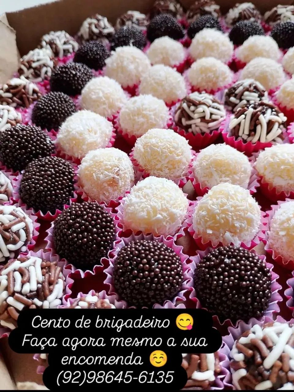 Cento de brigadeiro tradicional e gourmet 