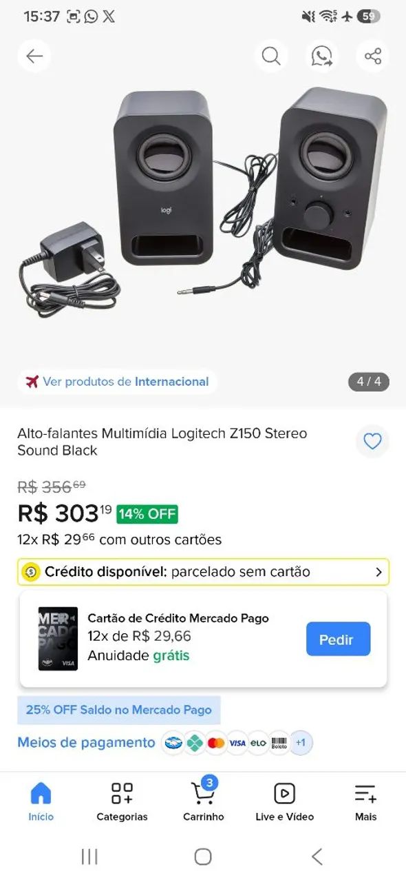 Caixa de Som Multimídia Logitech Z150 - Foto 3