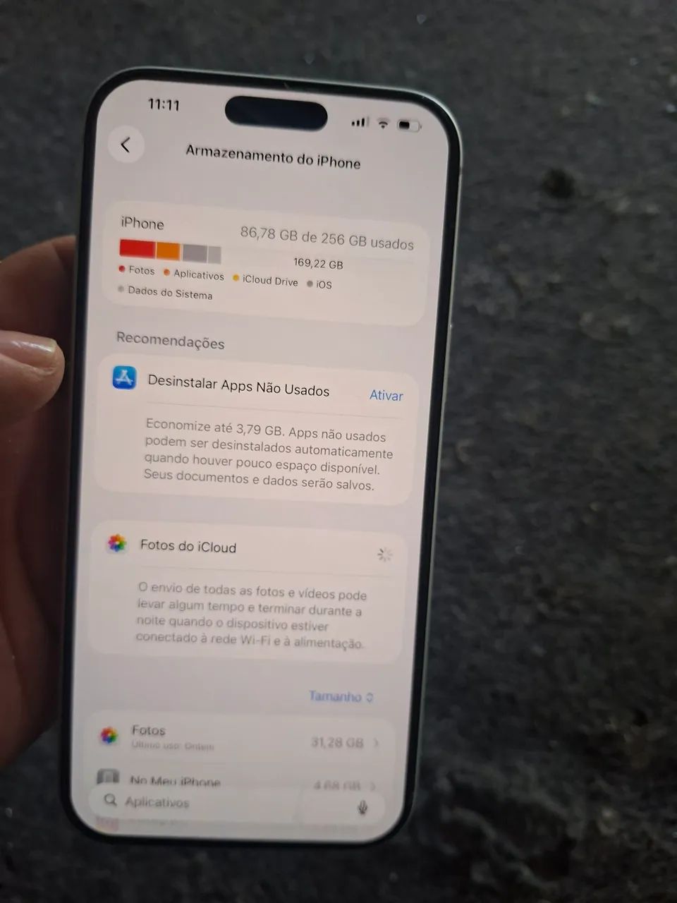 Iphone 17 pro max Silver 256( Caixa,cabo original e na garantia até junho 27) - Foto 5