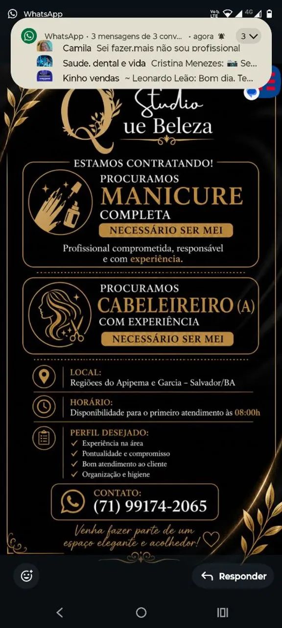 Cabeleireiro e Manicure 