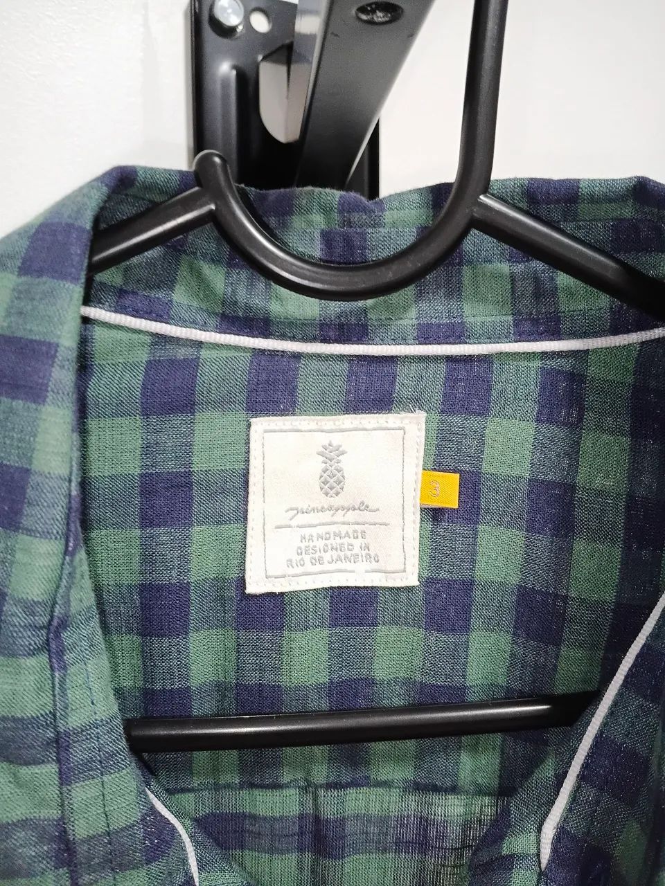 Camisa Xadrez Pineapple verde tamanho 3  - Foto 4