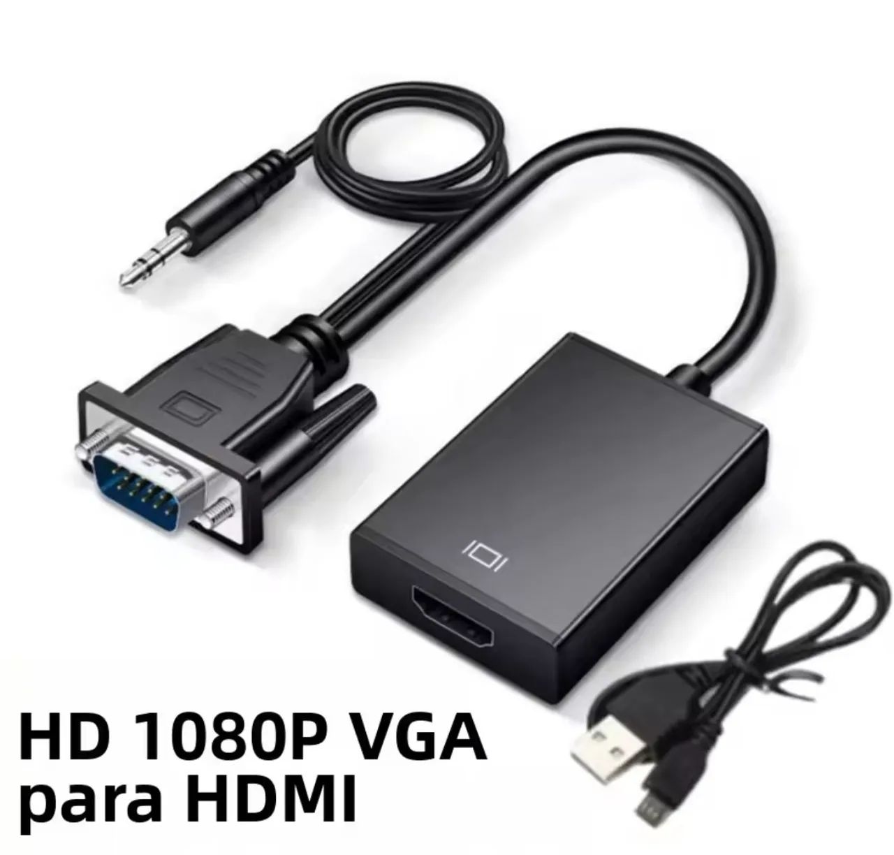 Cabo Conversor VGA para HDMI com áudio 