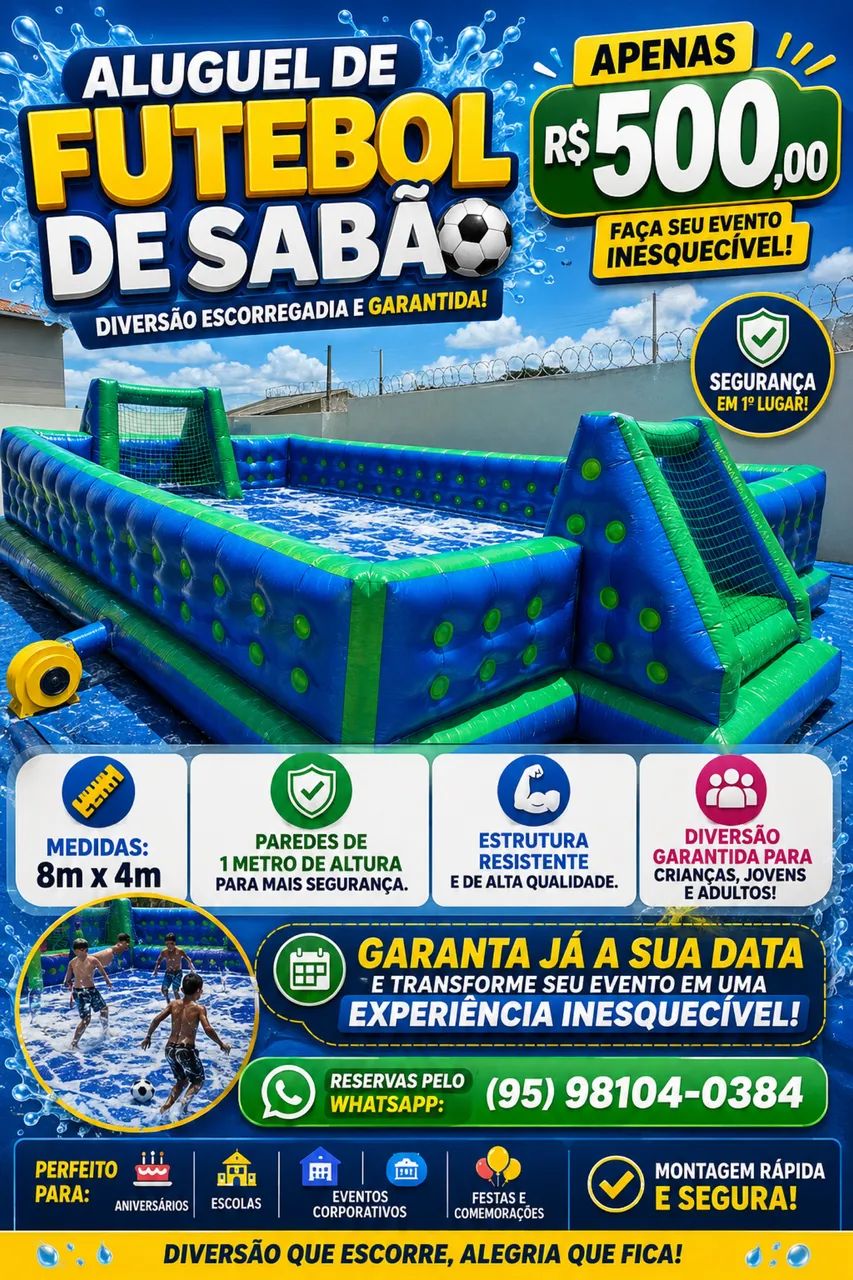 Aluguel de Futebol De Sabão ?