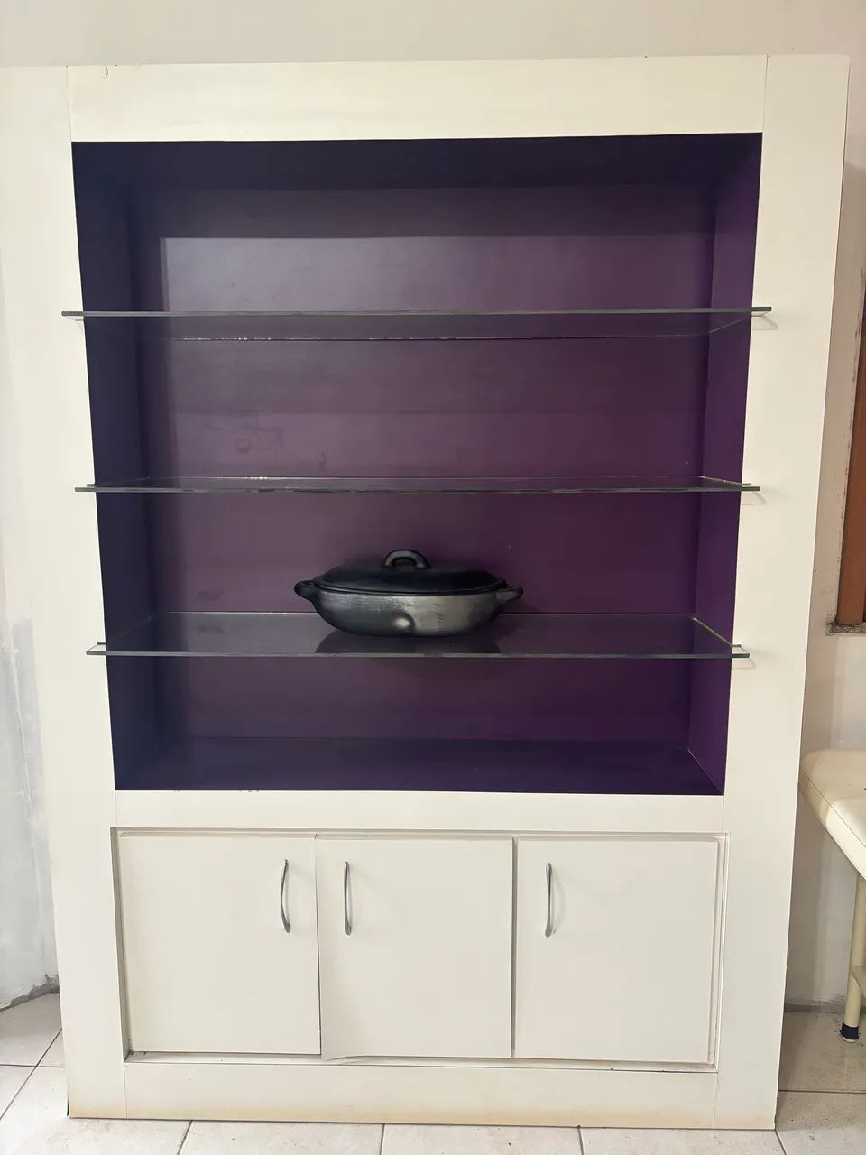 Cristaleira / estante vitrine de sala