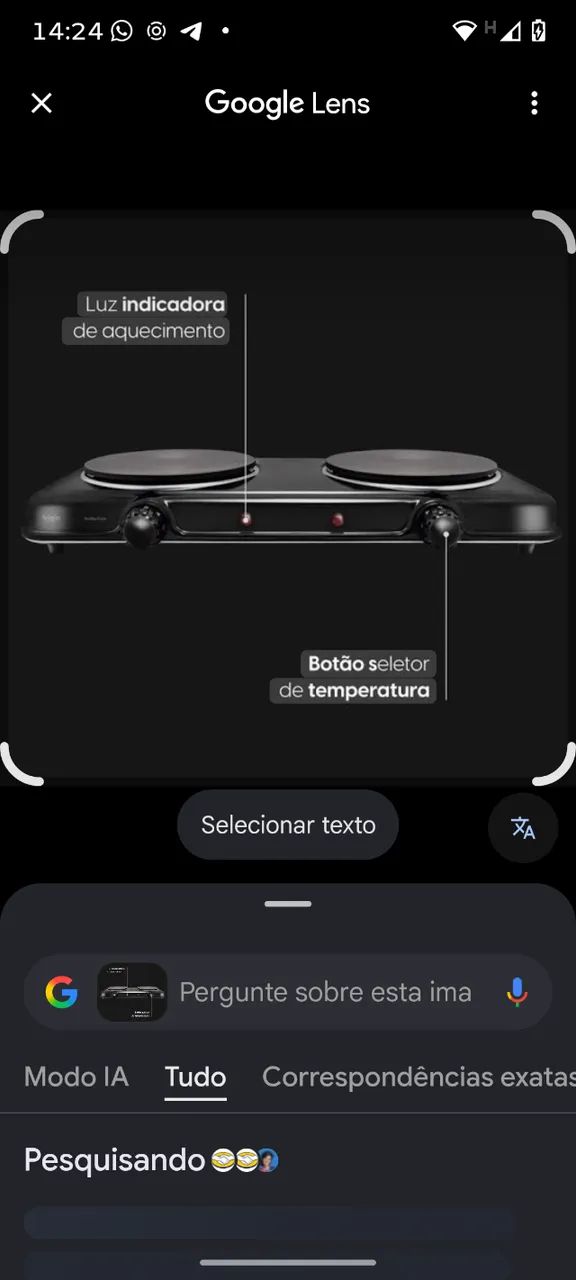 Fogão duas bocas elétrico Chef express 