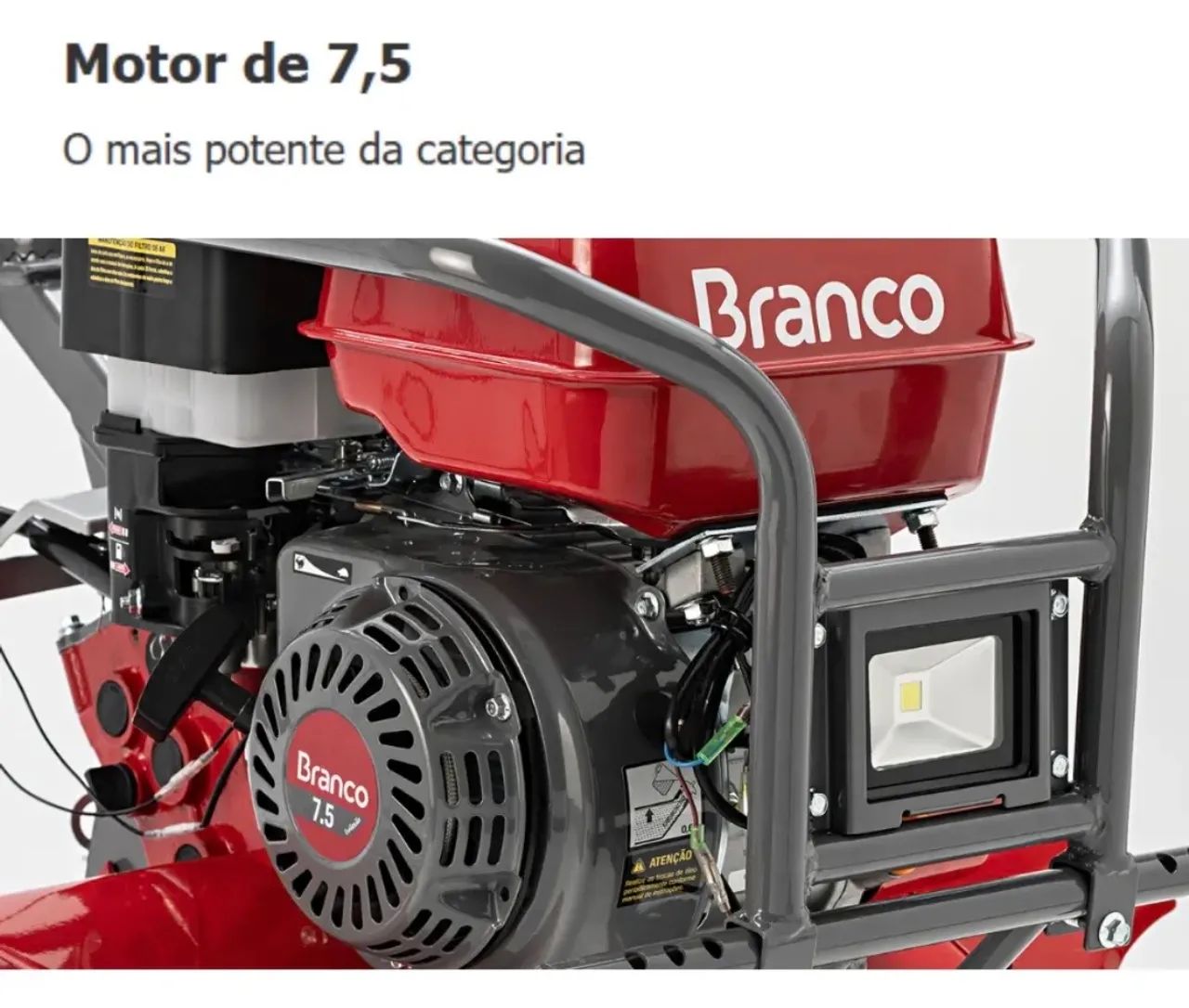 Motocultivador Tratorito Branco 7.5hp 3 Marchas - Foto 2