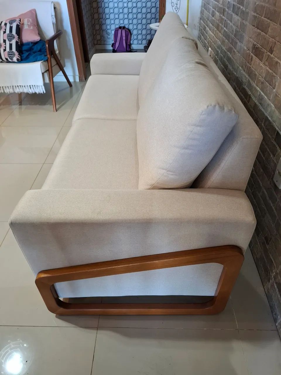 Sofá em linho super novo - Foto 4