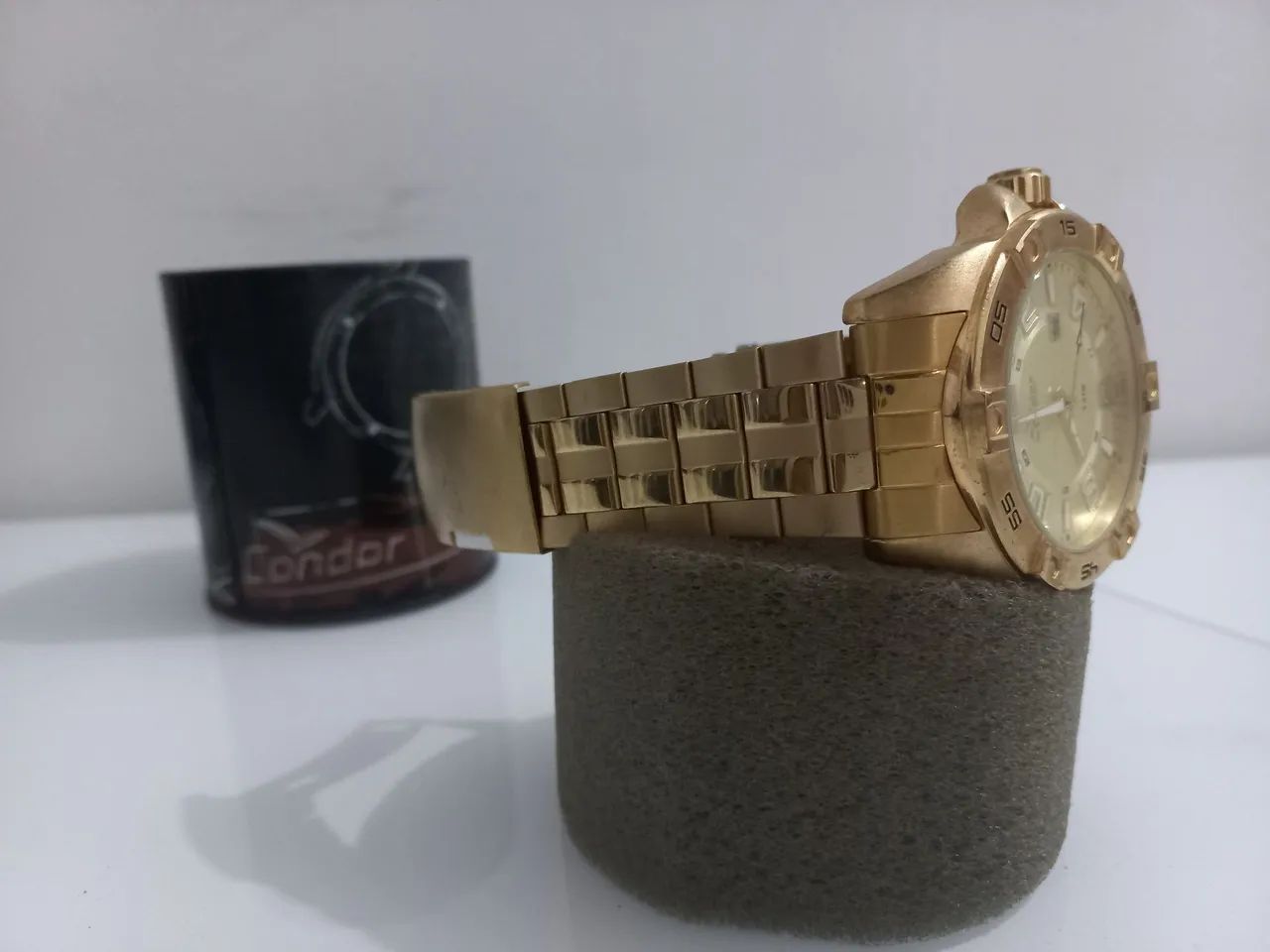 Relógio condor masculino dourado  - Foto 3