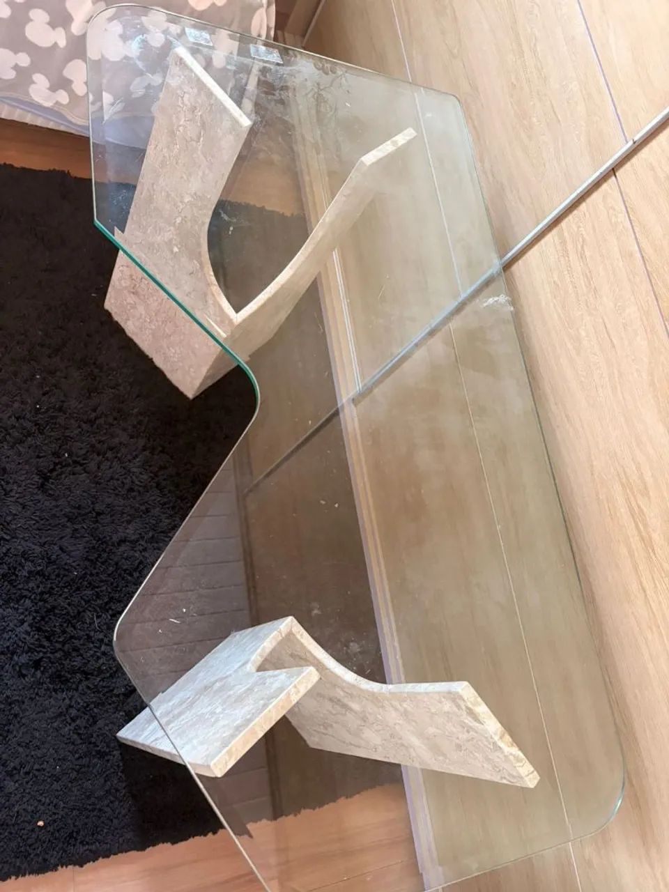 Mesa tampo vidro e pés de mármore  - Foto 5