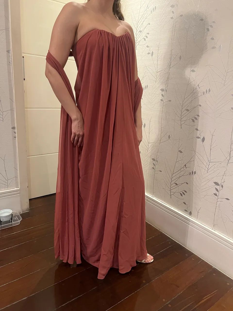 Vestido longo fluido rosa  - Foto 5