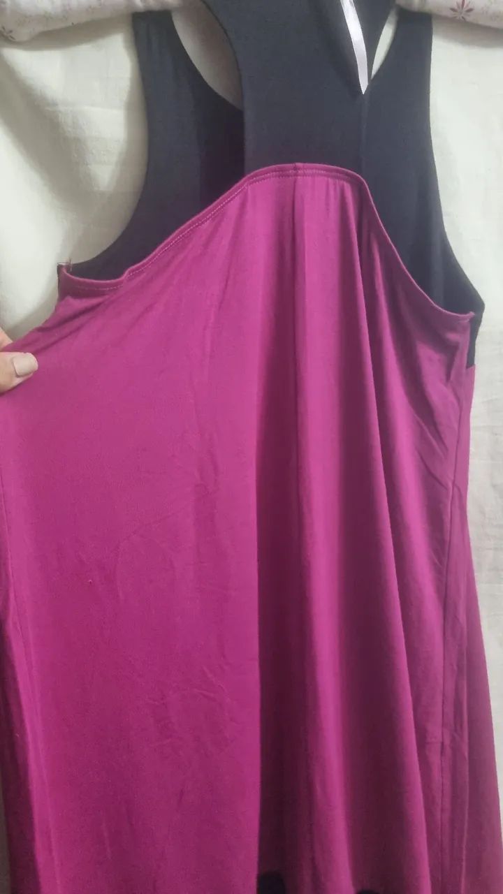 Vestido de malha bicolor M - Foto 2