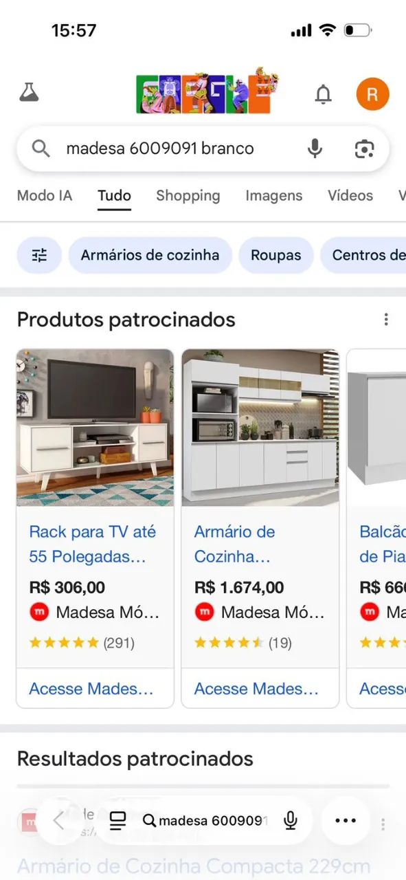 Rack para TV Madesa Branco - Foto 2