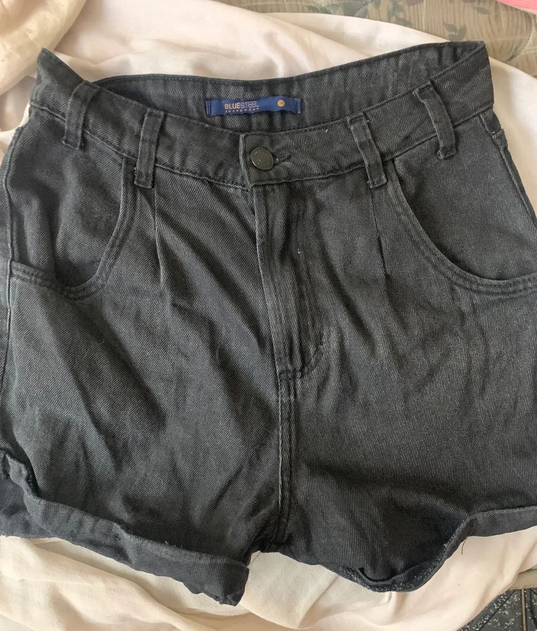 Short jeans preto 