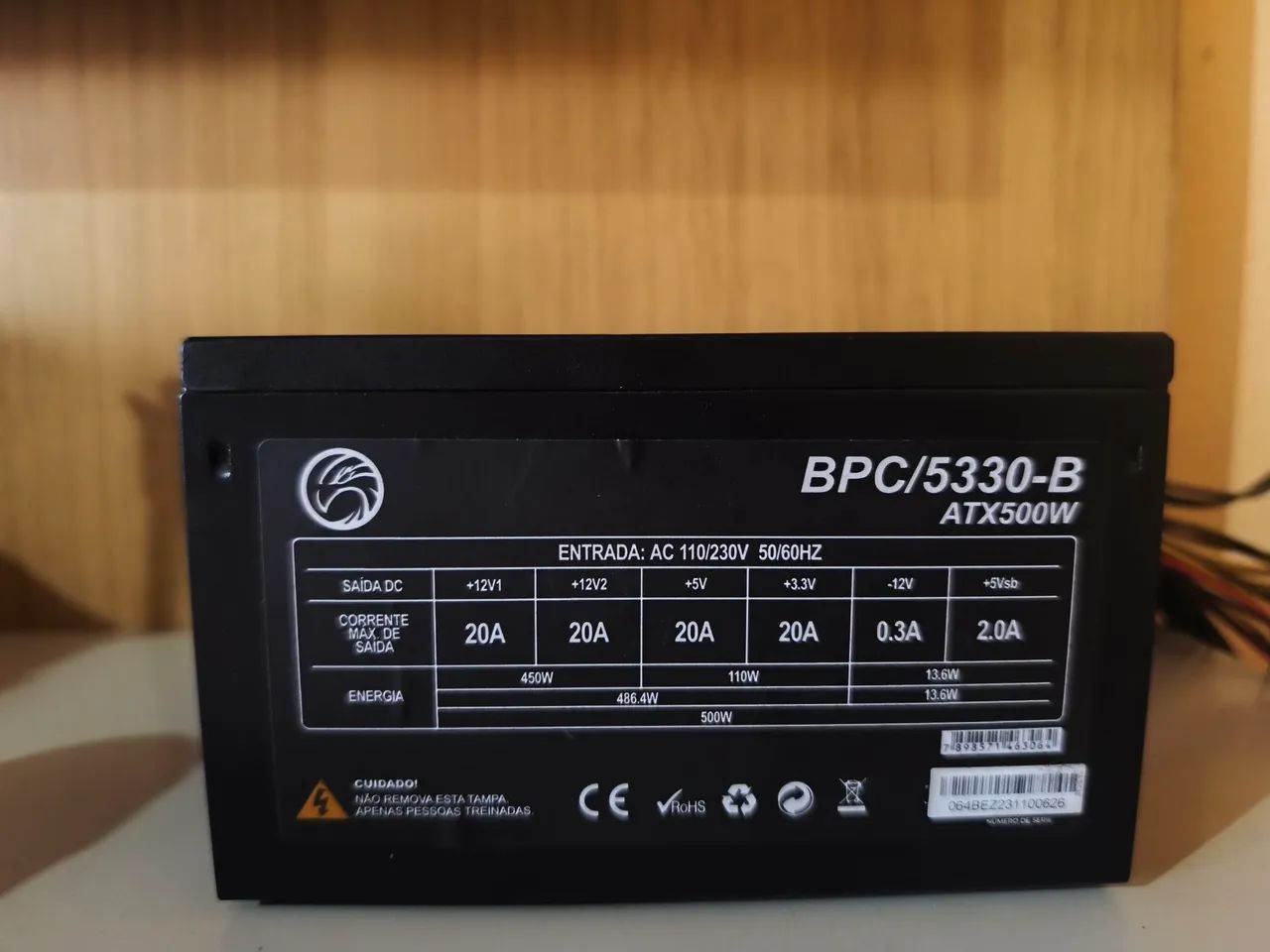 Fonte ATX 500W Brazil PC BPC/5330-B