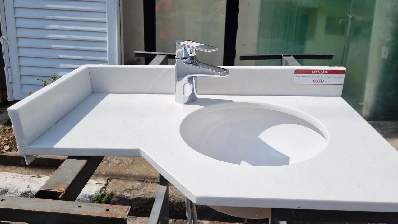 Pia Quartzo branco 65x30