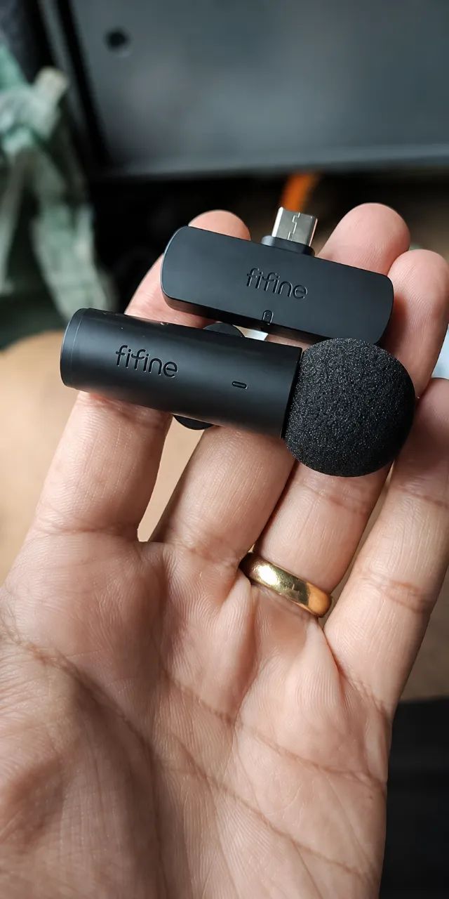 Microfone de Lapela Sem Fio FIFINE M6 - Conexão USB-C - Novo