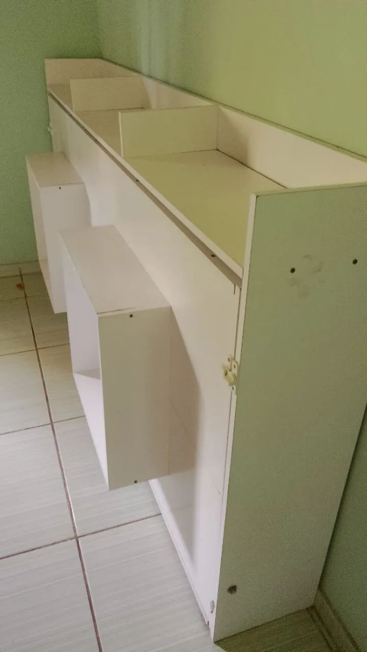 Cama De Solteiro Articulável Horizontal Com Nichos Branca - Foto 2