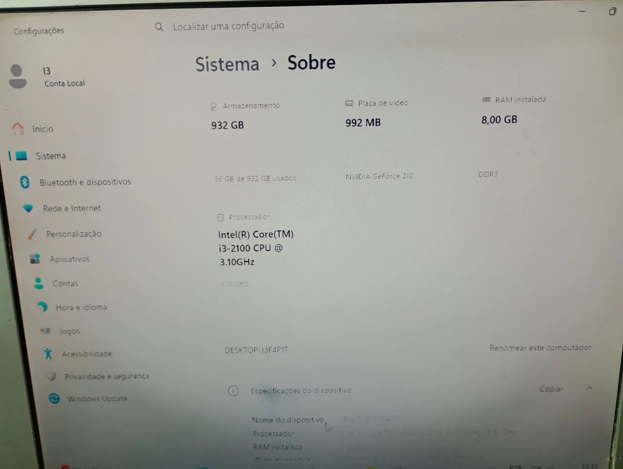 Vendo CPU i3