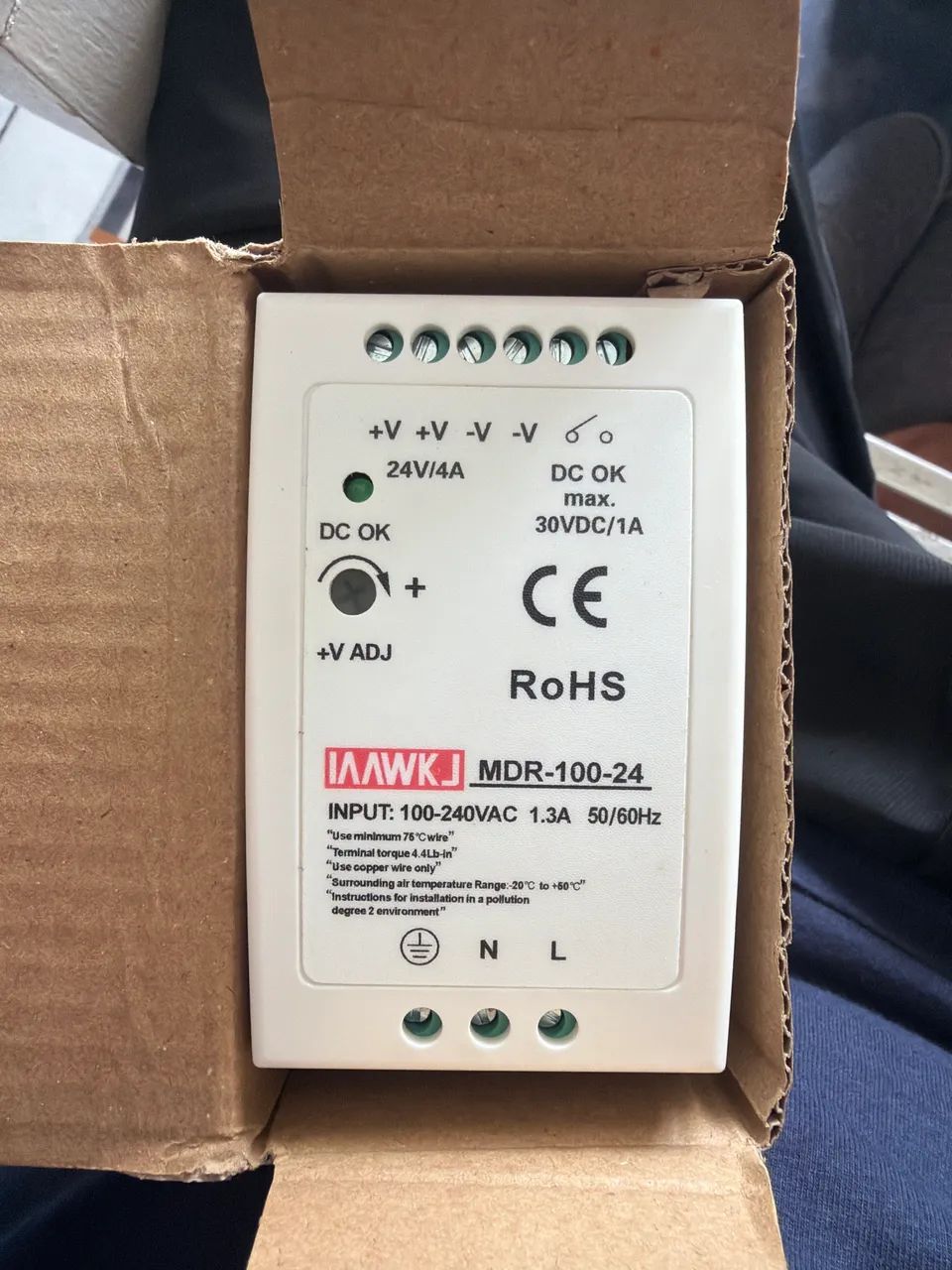Fonte Chaveada 24V 4A 100W Trilho DIN Nova