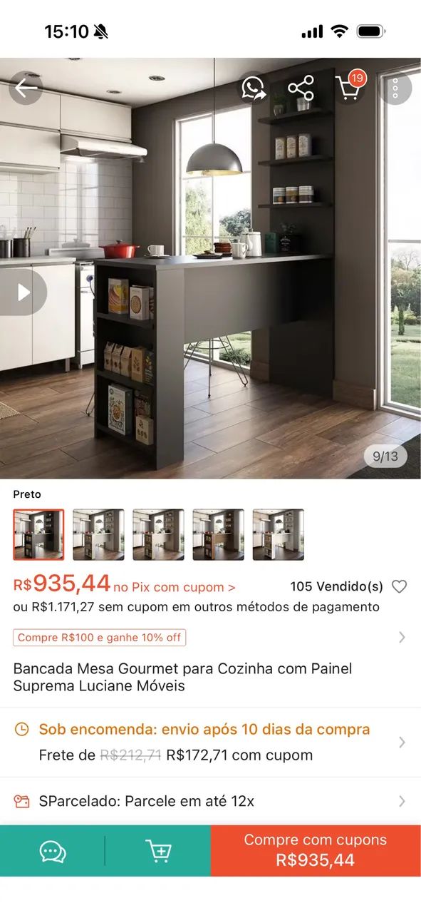 Bancada para cozinha 