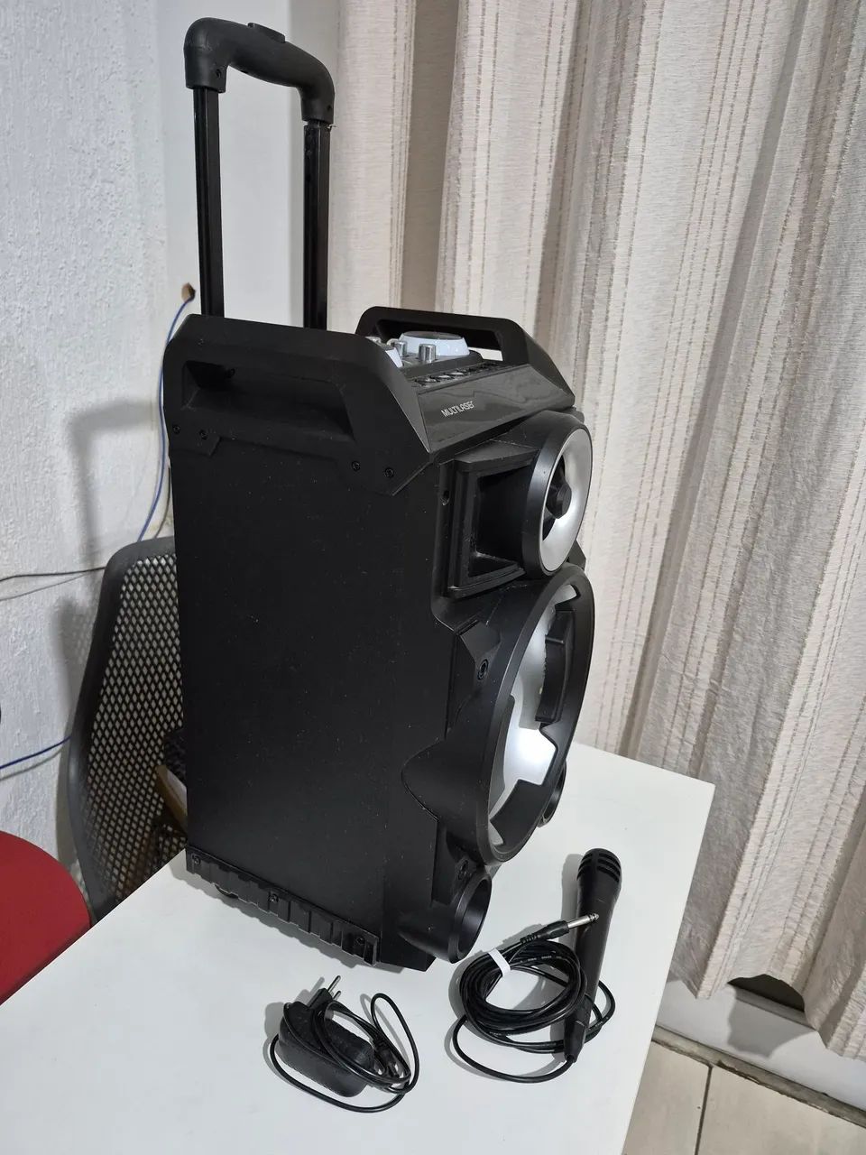 Caixa de Som Multilaser - Bluetooth + USB + Micro SD + 2 Microfones - Foto 3