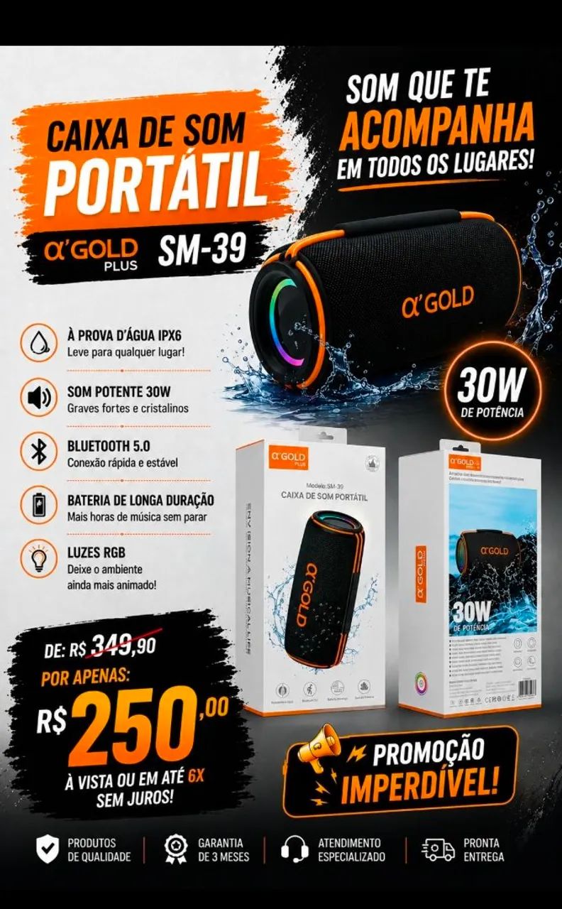 Caixa de som portátil 30w  - Foto 2