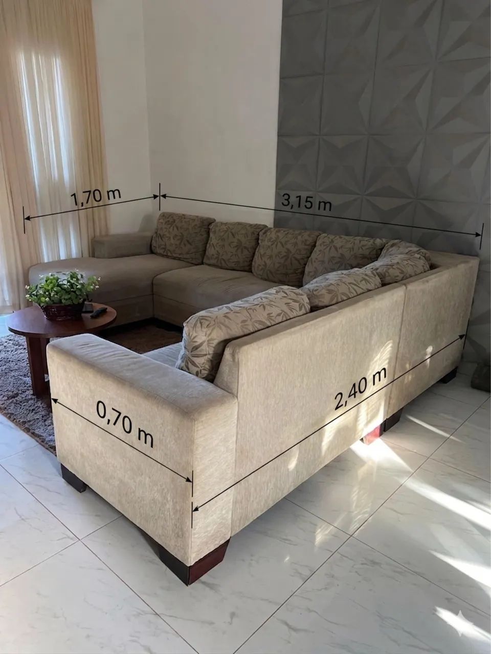 Sofá 7 lugares 