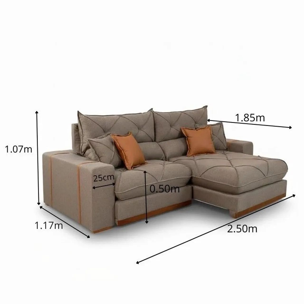 Sala sofa retratil e reclinável de 250 cm  - Foto 5