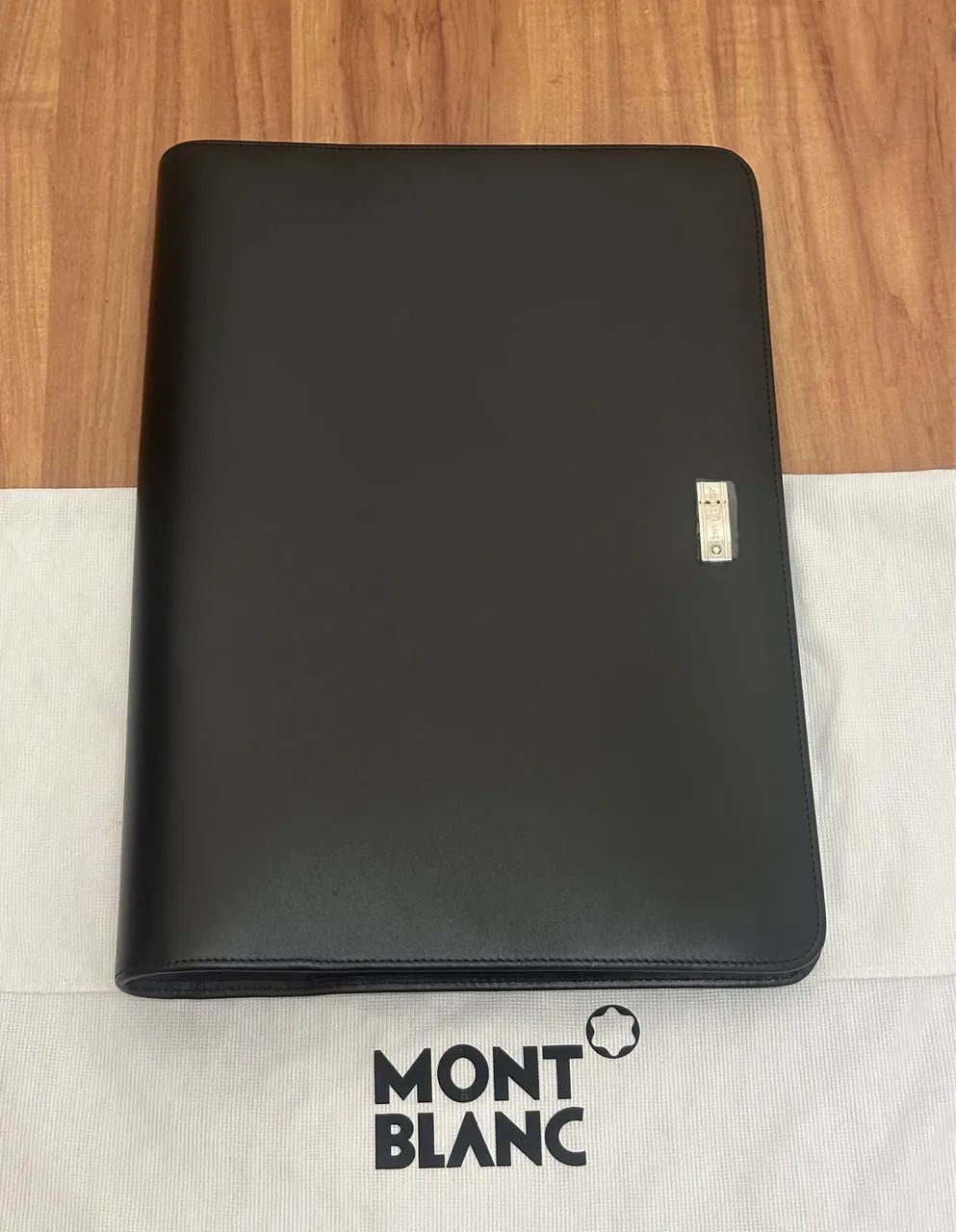 Pasta Montblanc original nova envelope em couro - Foto 4