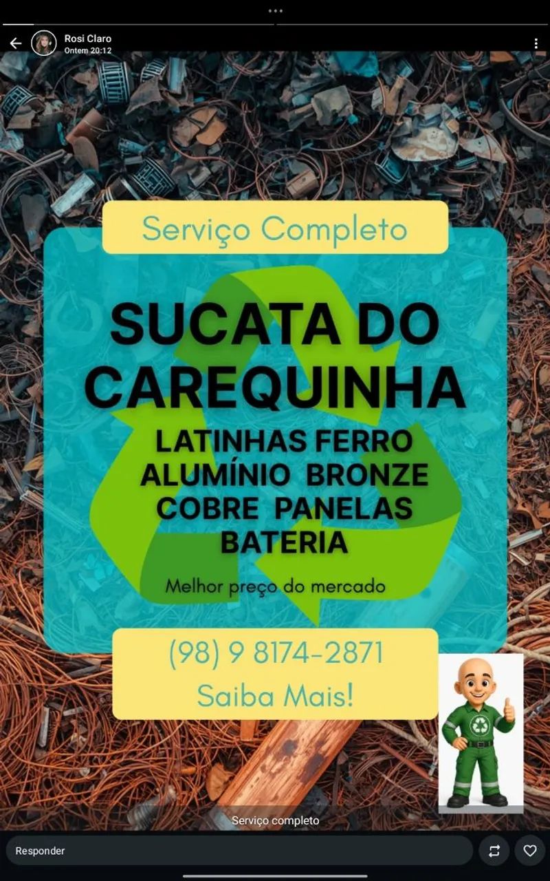 Compra se ferro , cobre e alumínio 