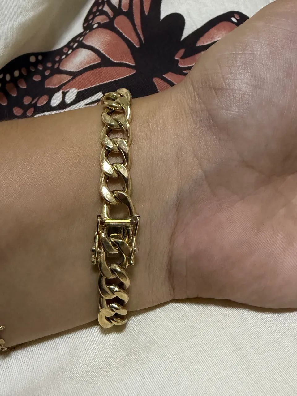 Pulseira chapa ouro 18k 750 - Foto 3