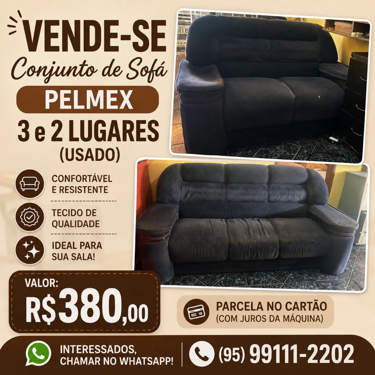 Vende-se sofá Pelmex (usado)