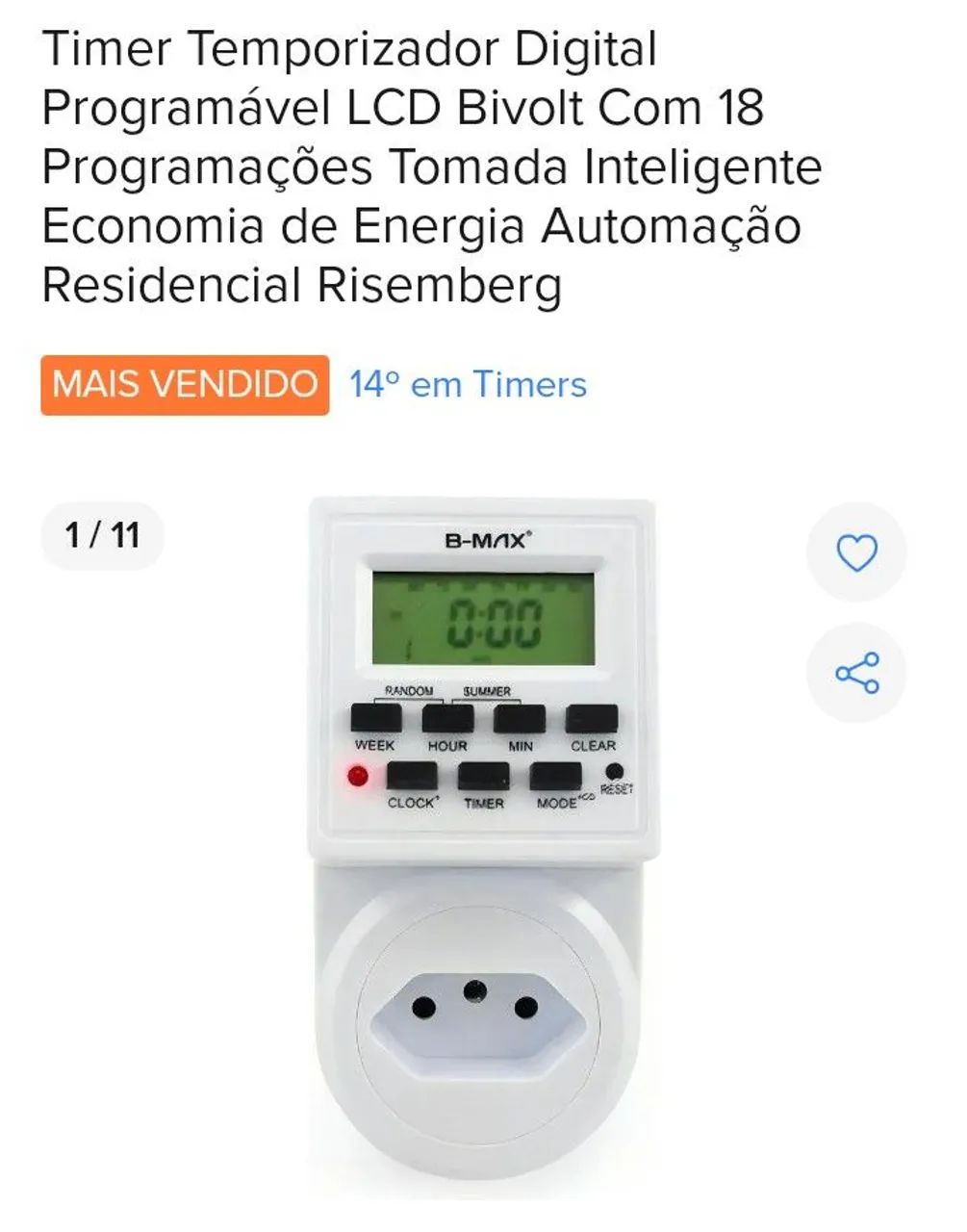Timer temporizador digital 