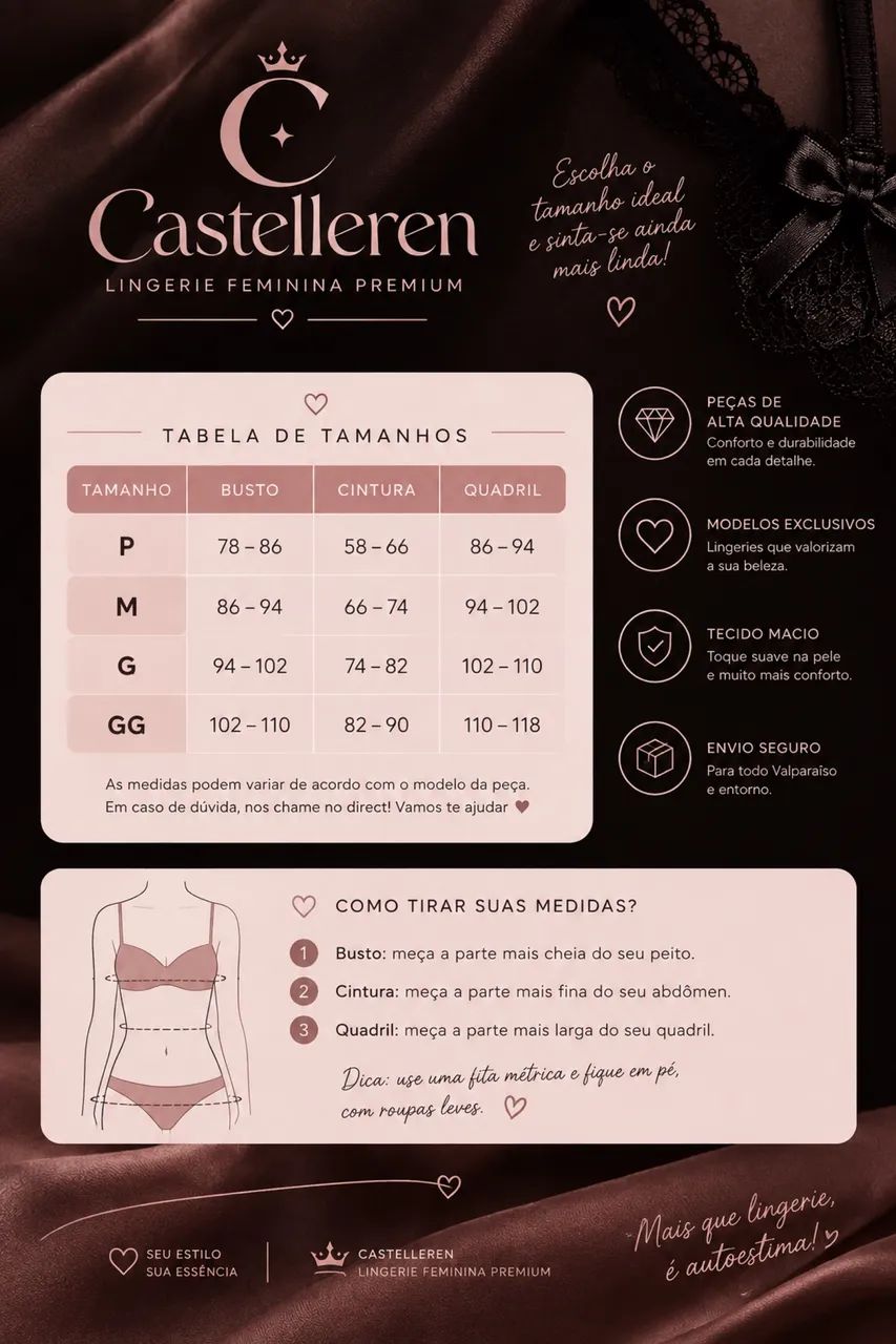 Lingerie Feminina Premium | Conjuntos e Calcinhas | Valparaíso - Foto 5