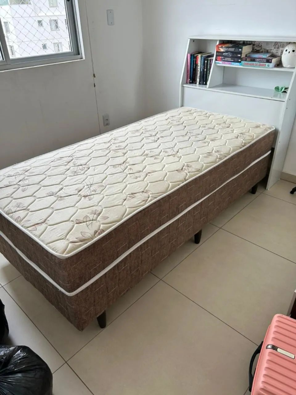 Cama Box Conjugada Solteiro Umaflex New Florença - Molas Ensacadas (Excelente Estado) - Foto 3