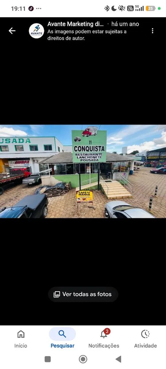 Passa se o ponto Restaurante com Pousada !!