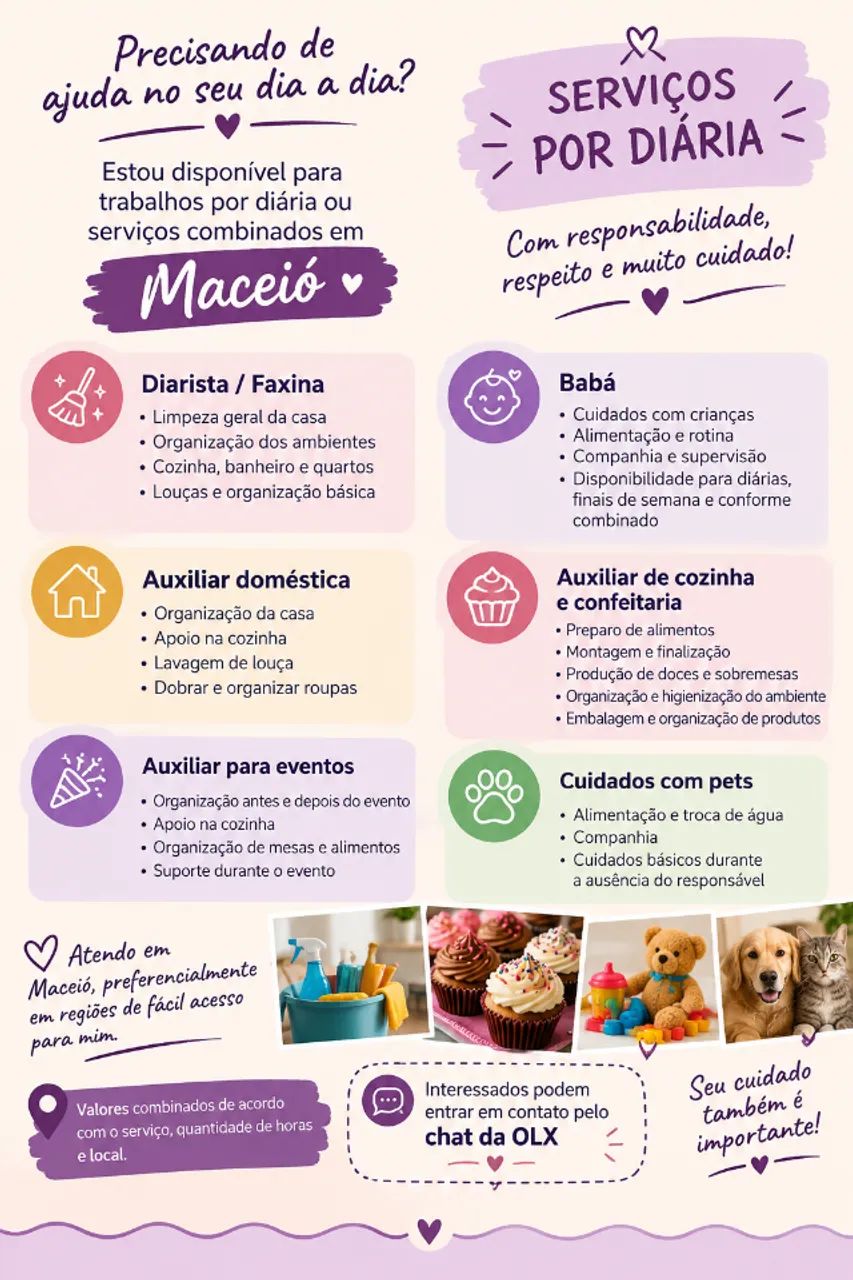 PRESTO SERVIÇOS - DIÁRIAS, BABÁ, FAXINA E AUXILIAR
