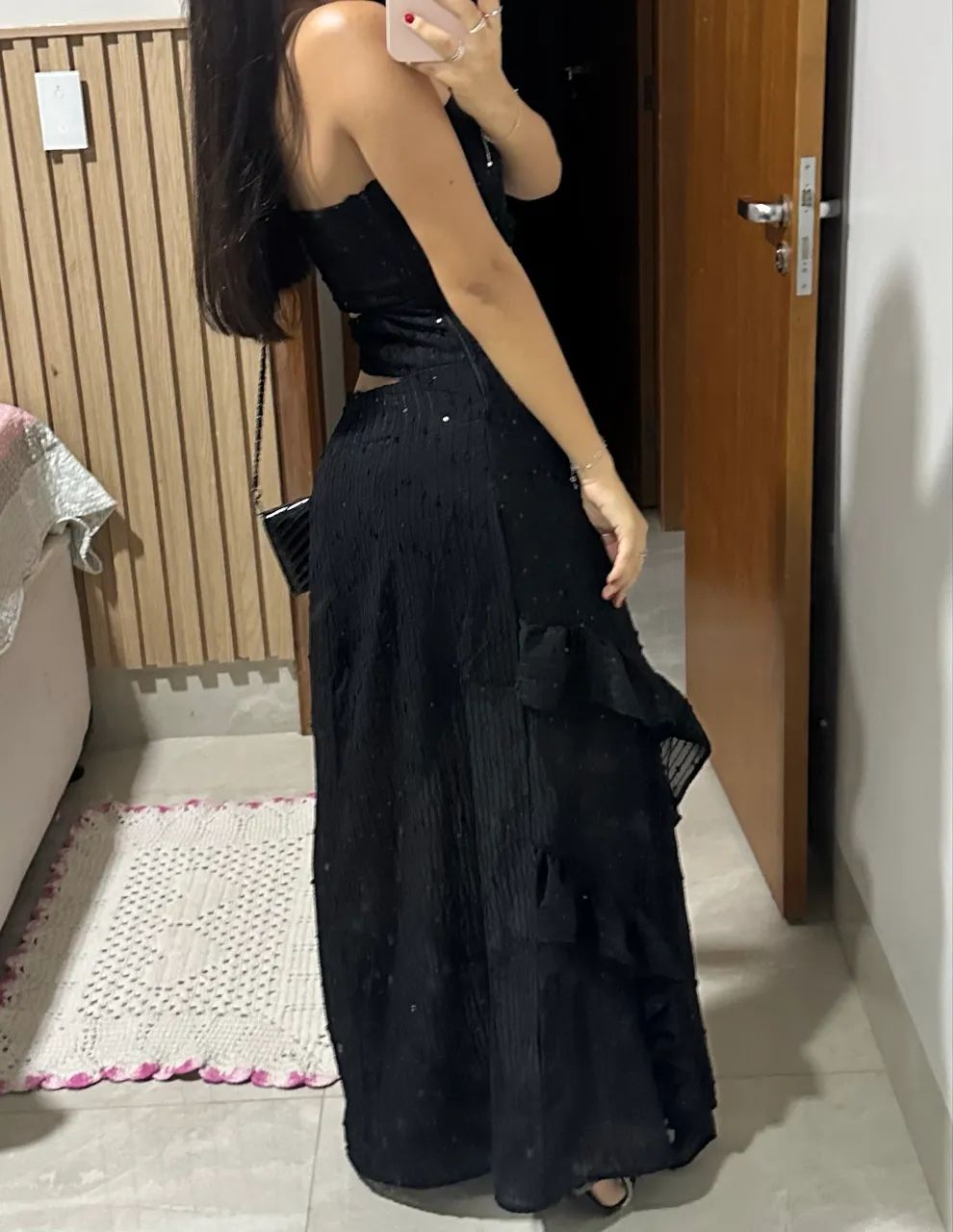 vestido longo feminino preto p - Foto 3