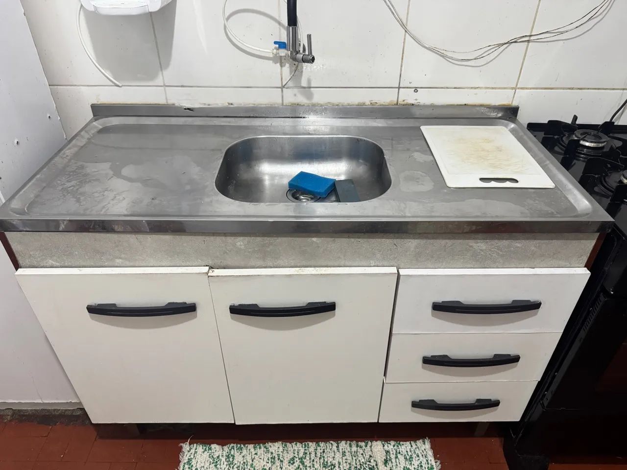 Balcão pia inox 