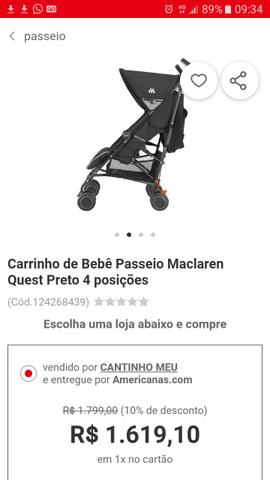 Carrinho de BB McLaren e banheira trocador - Foto 2