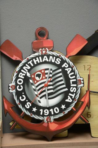 Relógio Corinthians- mdf 6mm motor contínuo