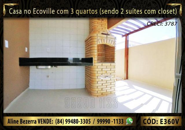 Casa no Ecoville com 3 quartos sendo 2 suítes com closet, e área gourmet - Foto 4
