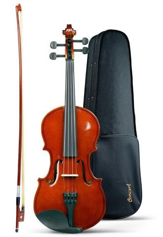 Violino Concert + Estojo Luxo + Arco + Breu Completo Cv 4/4