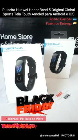 Pulseira Huawei Honor Band 5 Original Global Sports Touth Amoled Android e IOS