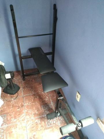 Banco supino para supino reto e inclinado com extensor de pernas - Foto 4