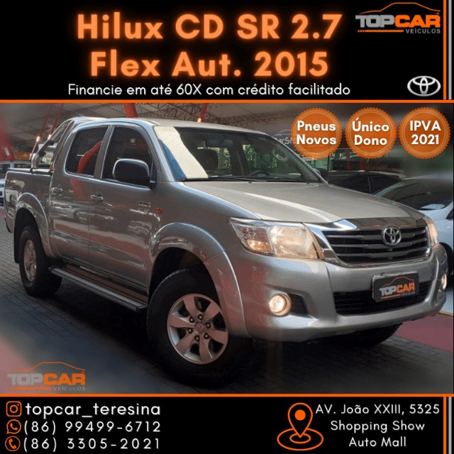 TOYOTA HILUX CD SR 2.7 FLEX AUTOMÁTICA 2015