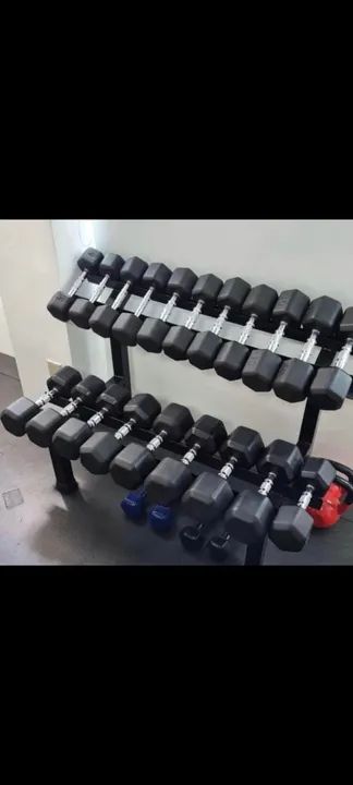 Dumbells, anilhas, barras e mais